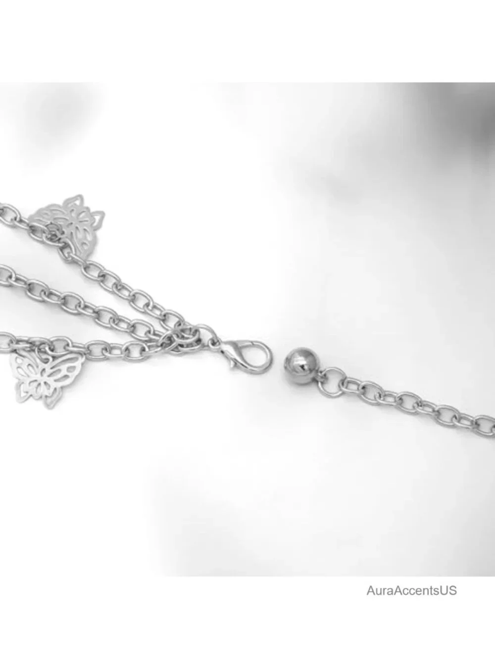 Multi-Layer Butterfly Waist Chain Alloy Hollowed Pendant